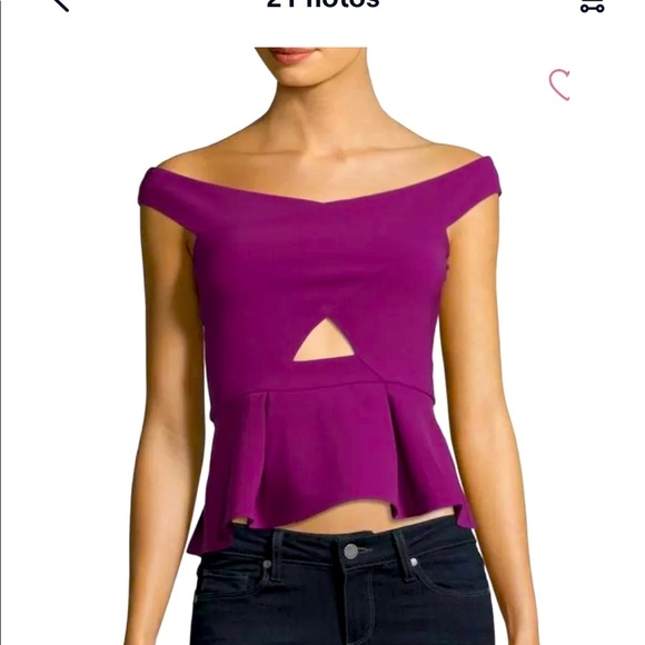 Parker Tops - Parker peplum top Violeta blouse off the shoulder XS